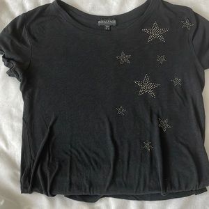 Black studded t shirt